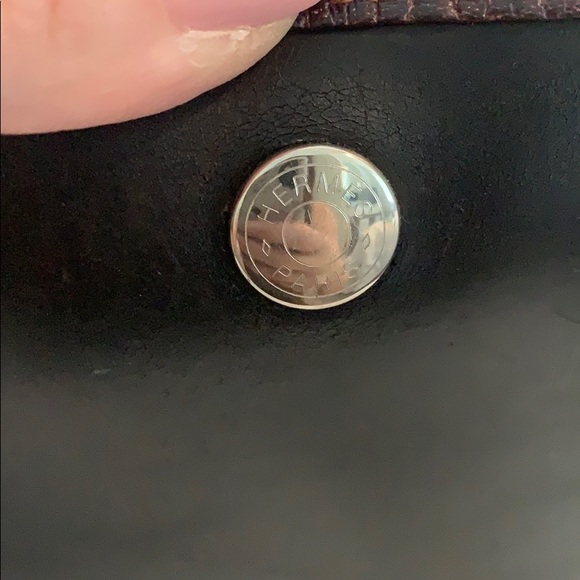 Hermes Garden Party Amazonia Leather Tote blk/brn with dust bag included - Picture 5 of 14